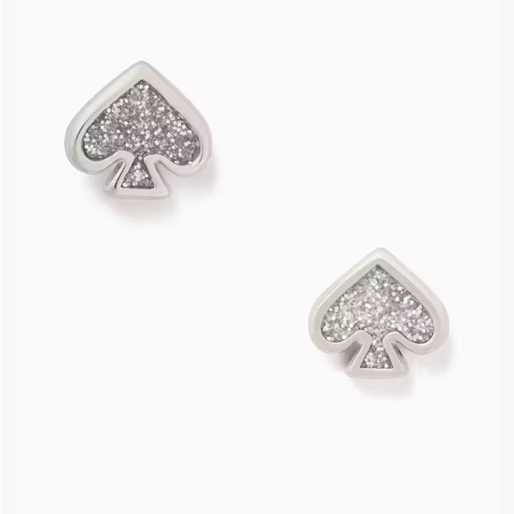 Kate Spade Everyday Spade Glitter Enamel Stud Earrings NWT‎
